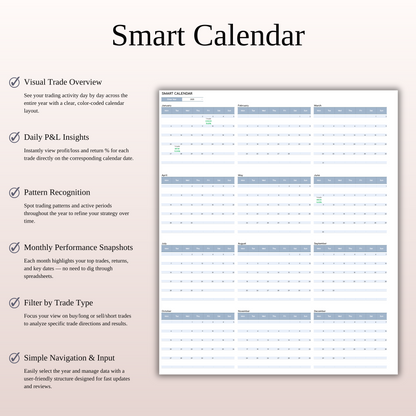 Options, Stock & Futures Trading Journal Template for Google Sheets & Excel Keyzai