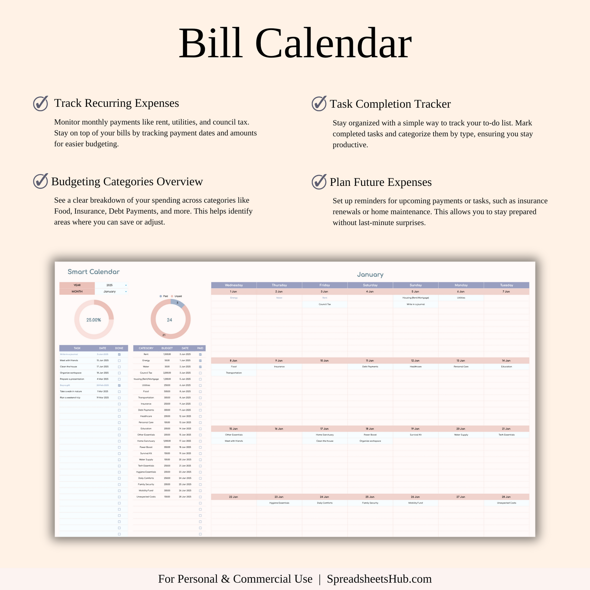 PLR - Annual 50/30/20 Budget Spreadsheet Template Keyzai