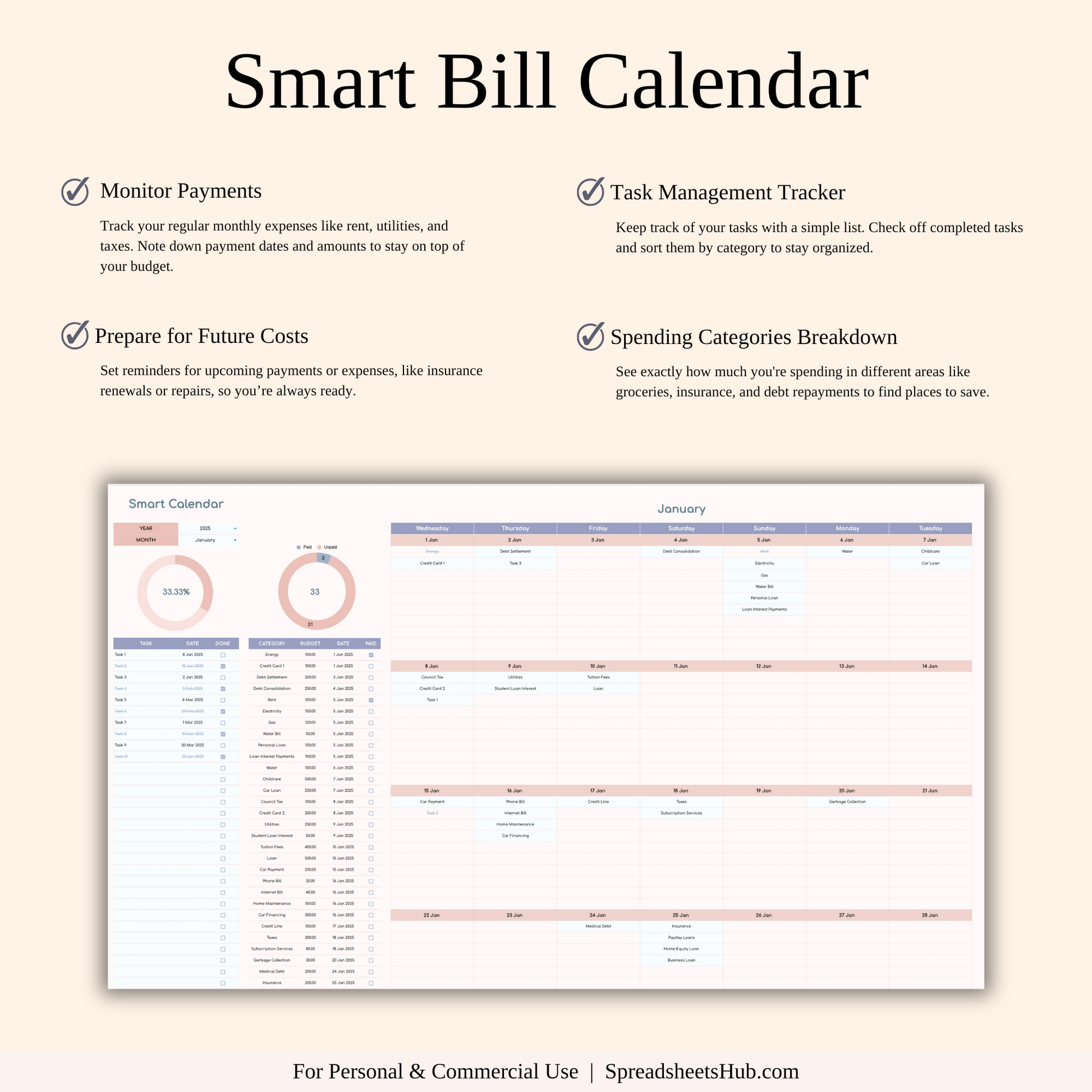PLR - Annual Zero-Based Budgeting Spreadsheet Template Keyzai