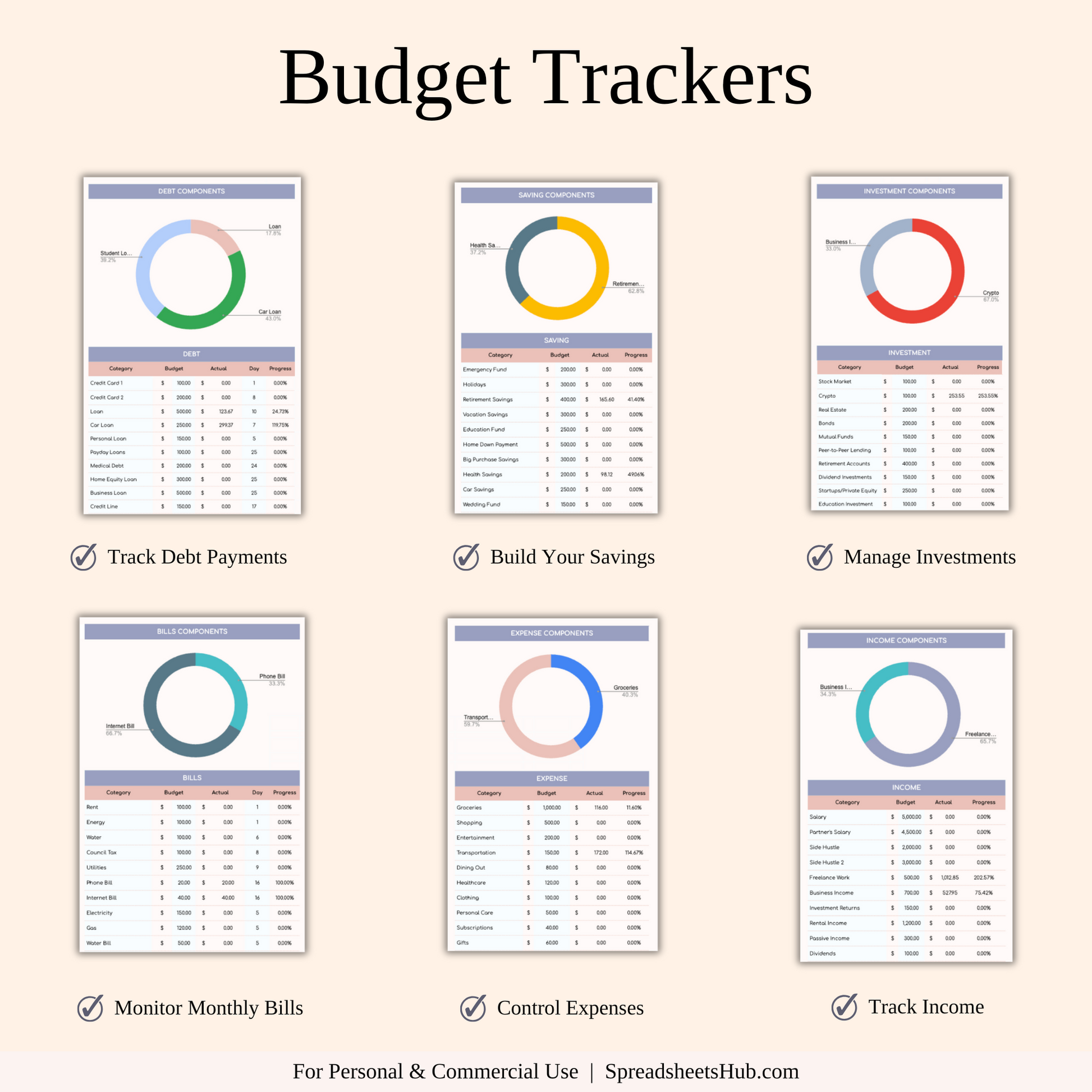 PLR - Annual Budget Spreadsheet Template Keyzai