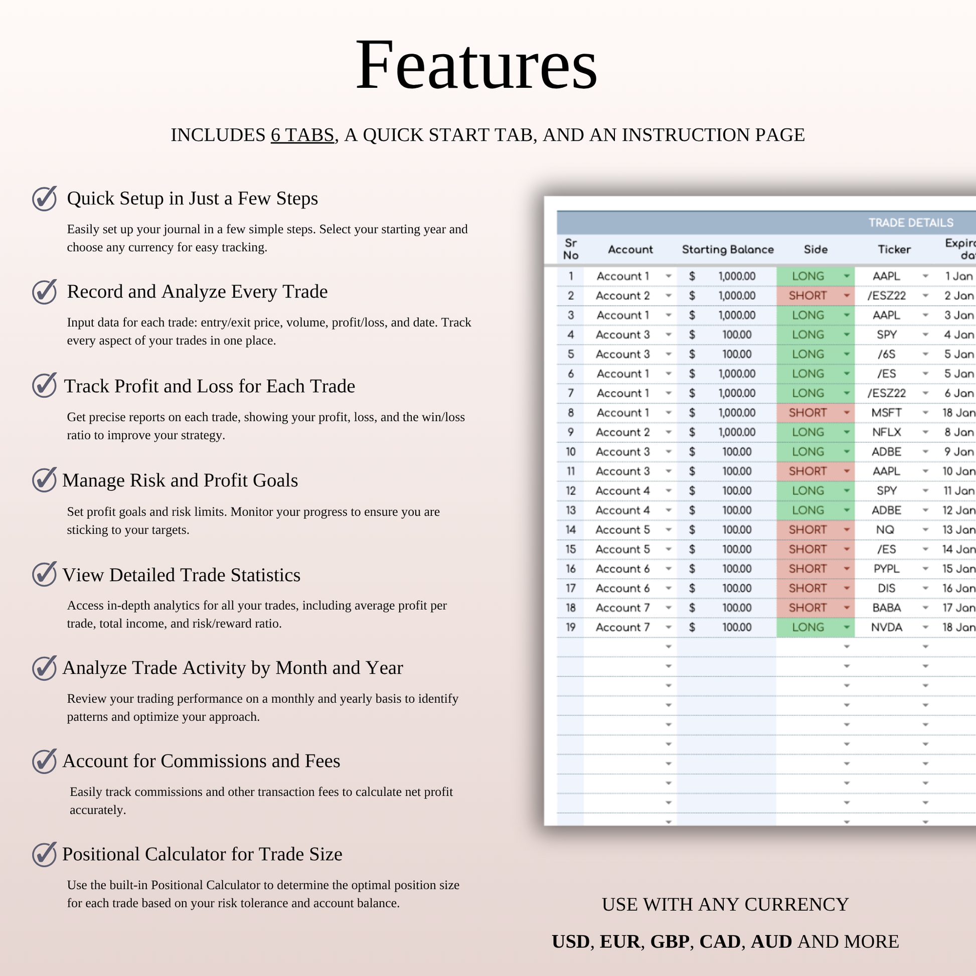 Futures & Options Trading Bundle – Google Sheets & Excel Keyzai