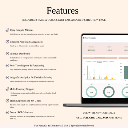 PLR - Airbnb Spreadsheet Template (Elegant Theme) Keyzai