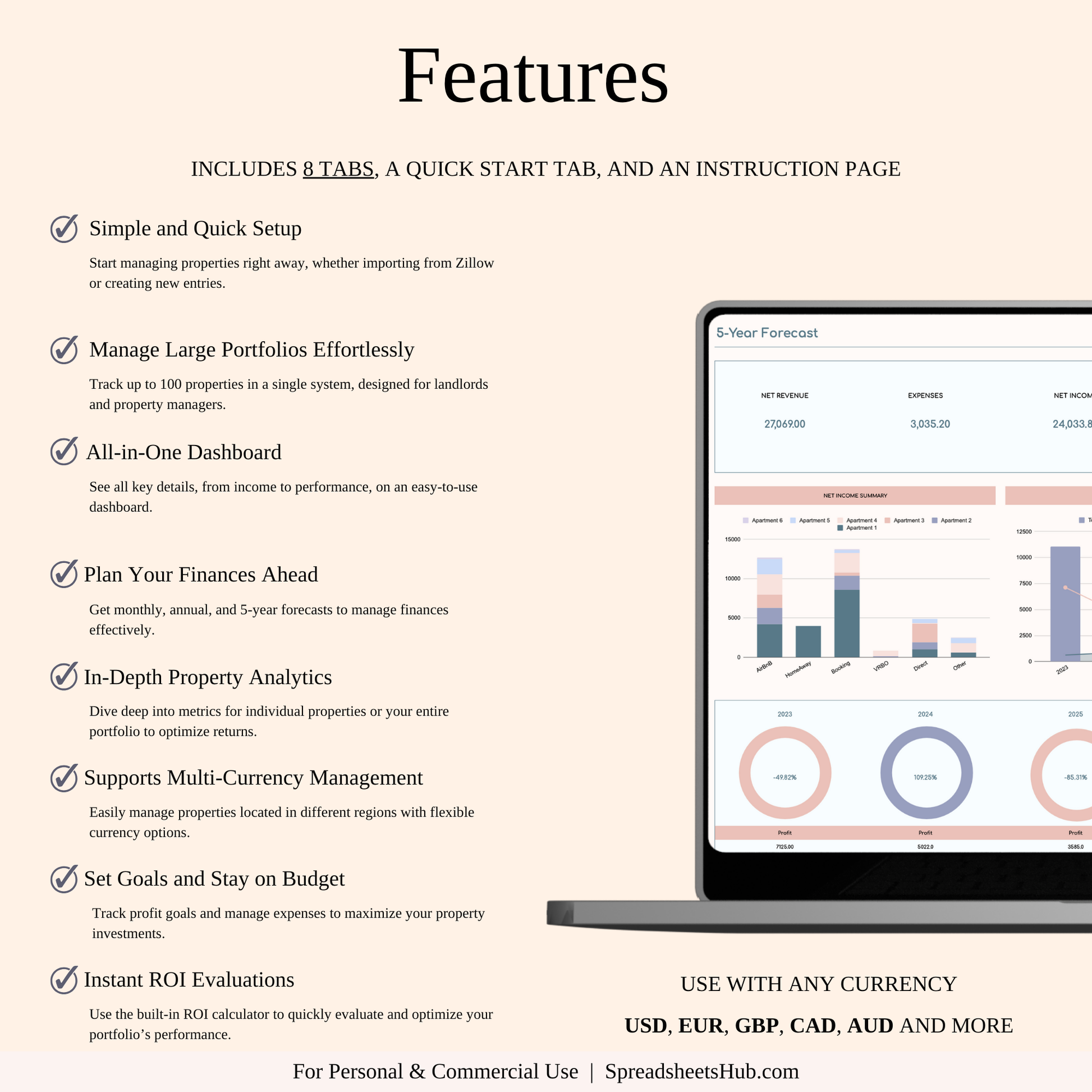 PLR - Zillow Income & Expense Spreadsheet Keyzai