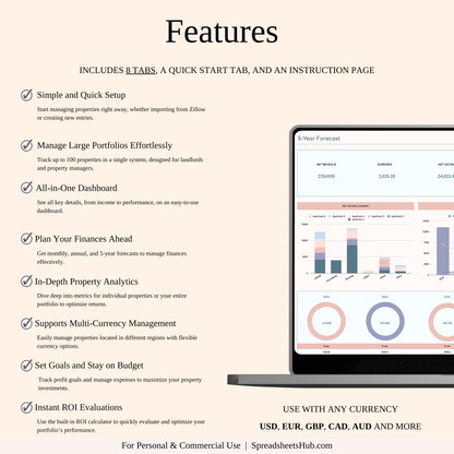 PLR - Zillow Income & Expense Spreadsheet Keyzai