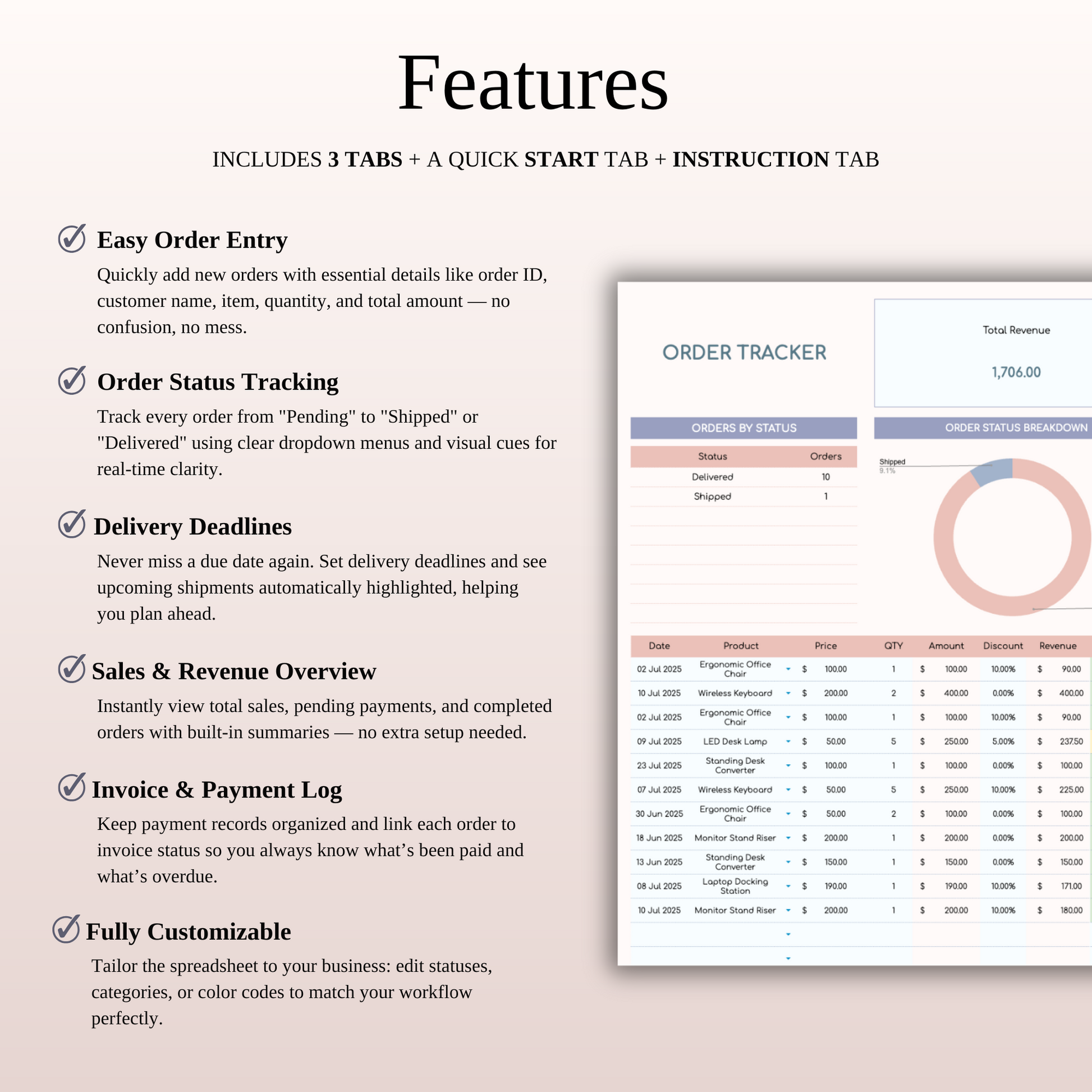Order Tracker Spreadsheet Template Keyzai