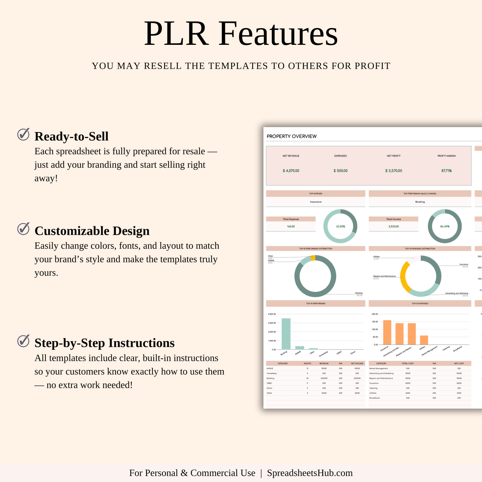 PLR - Rental Property Management Spreadsheet (Elegant Theme) Keyzai