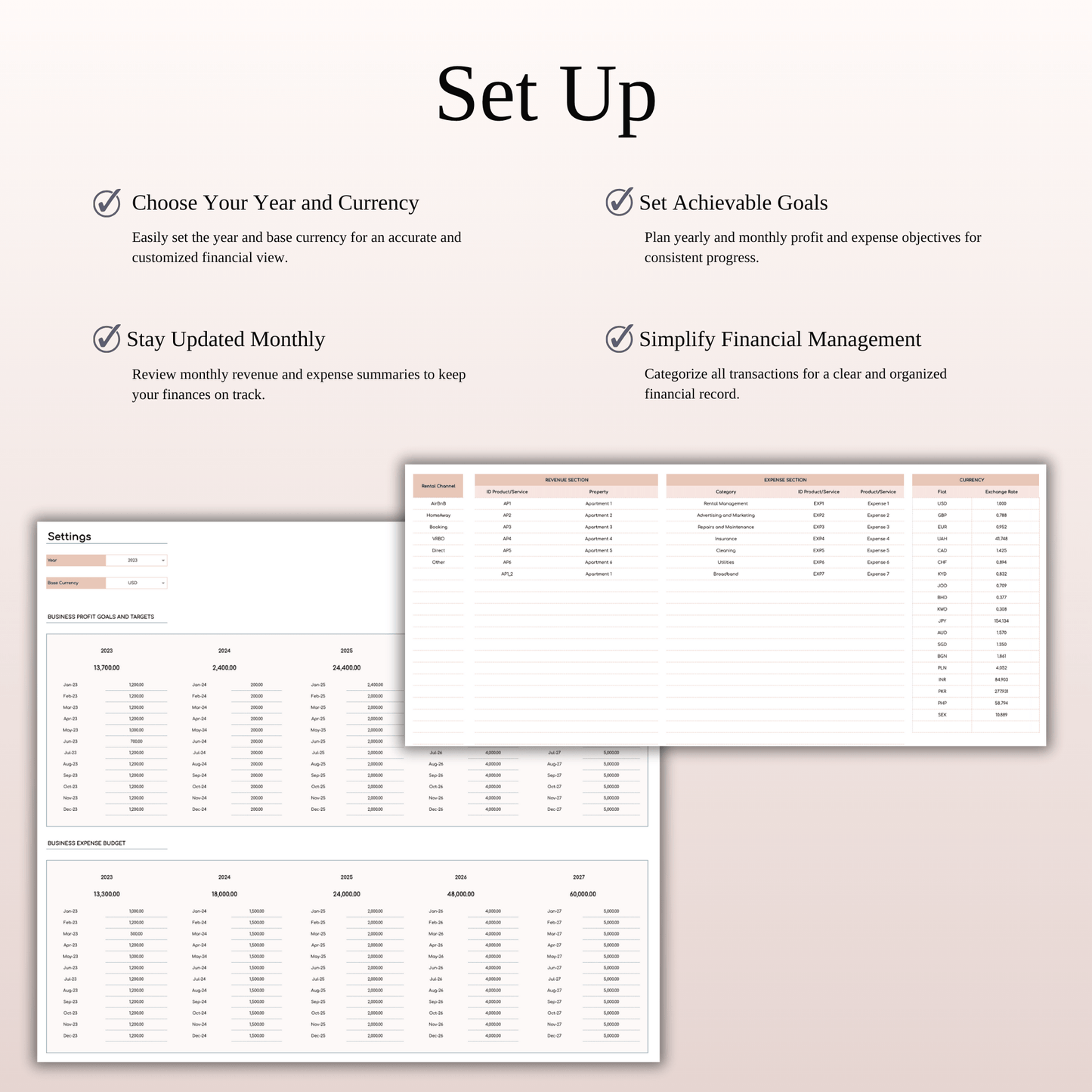 Zillow Property Tracker | Excel & Google Sheets for Hosts (Elegant Theme) Keyzai