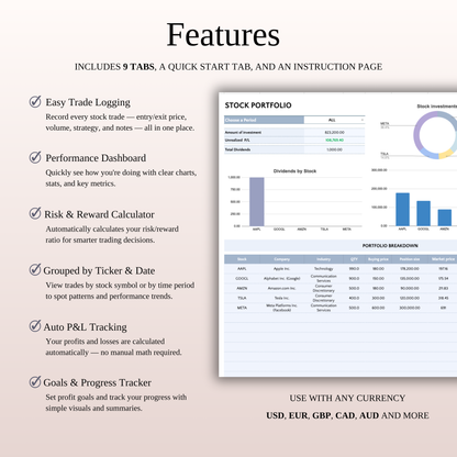 Stocks & Futures Trading Bundle – Google Sheets & Excel Keyzai