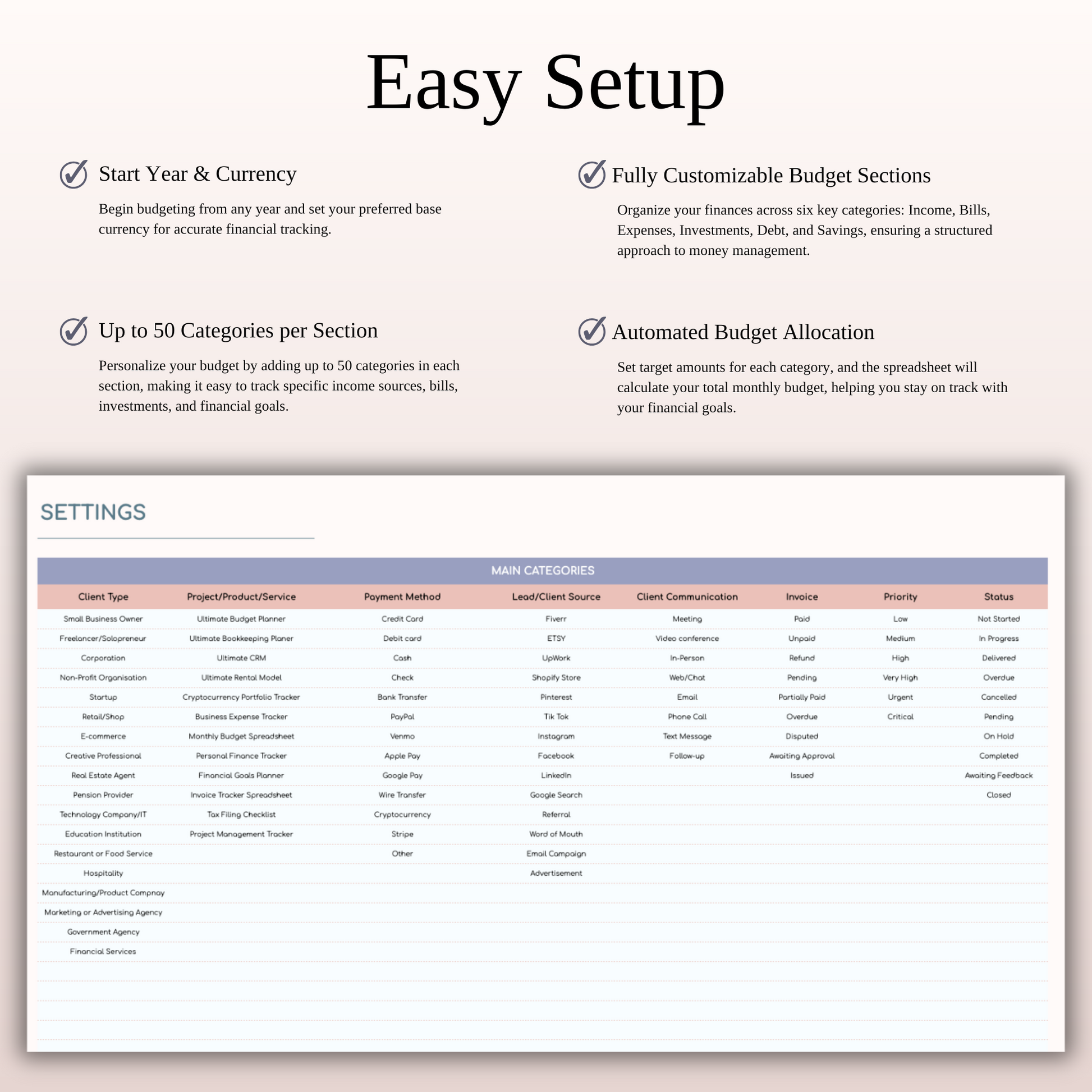 Client Tracker Spreadsheet Template in Excel and Google Sheets Keyzai