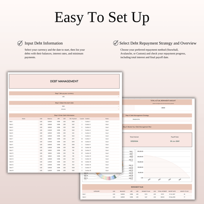 Debt Payoff Planner & Tracker (Elegant Theme) Keyzai