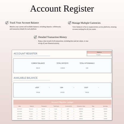 Cryptocurrency Investment Portfolio Tracker Spreadsheet for Excel & Google Sheets Keyzai