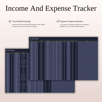 Ultimate Tool for Host Airbnb | Income & Expense Tracker Template (Dark Theme) Keyzai