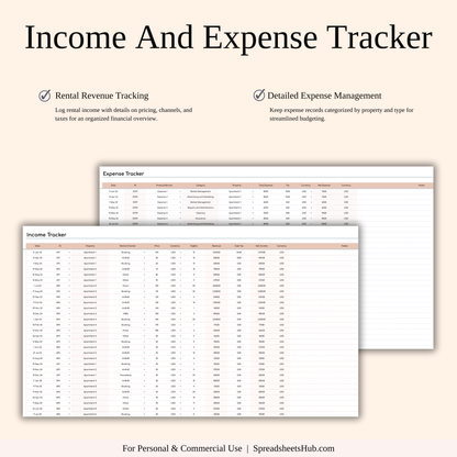 PLR - Airbnb Spreadsheet Template (Elegant Theme) Keyzai
