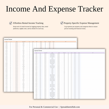 PLR - Rental Property Management Spreadsheet (Rainbow Theme) Keyzai
