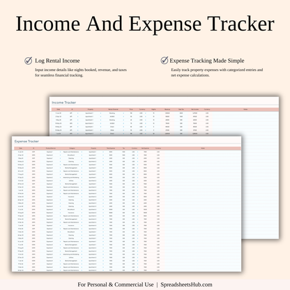 PLR - Airbnb Income and Expense Spreadsheet Keyzai