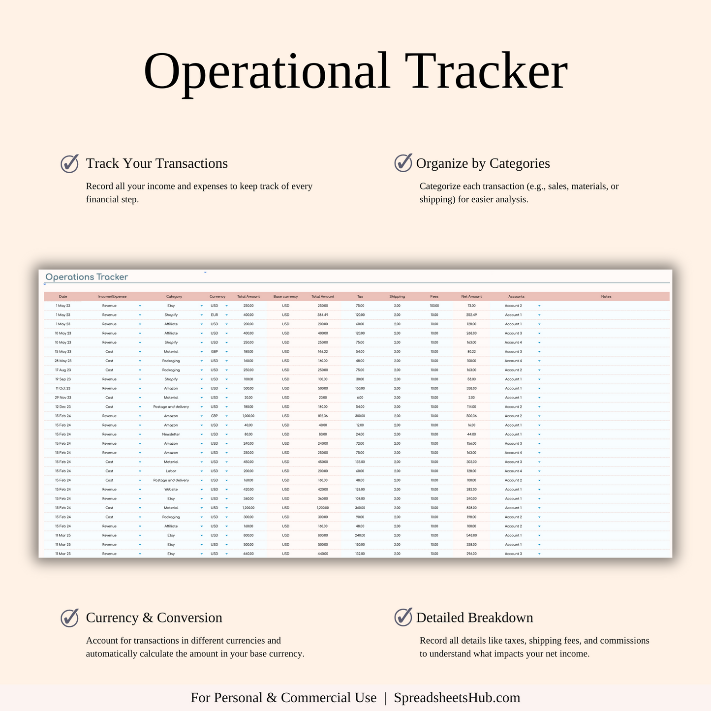 PLR - Small Business Bookkeeping Spreadsheet Keyzai
