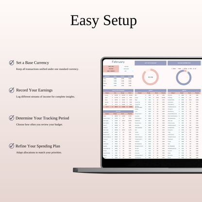 70/15/10/5 Budget Spreadsheet Template | Excel & Google Sheets Keyzai