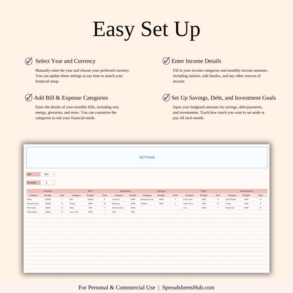 PLR - Bill Calendar Tracker Template Keyzai