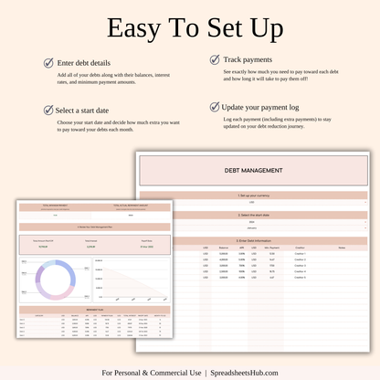 PLR - Debt Snowball Method Payoff Template (Elegant Mode) Keyzai