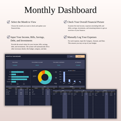 Bill Payment Calendar Template Excel & Google Sheets (Dark Theme) Keyzai