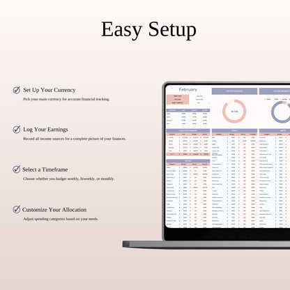 60/20/15/5 Budget Spreadsheet Template | Excel & Google Sheets Keyzai