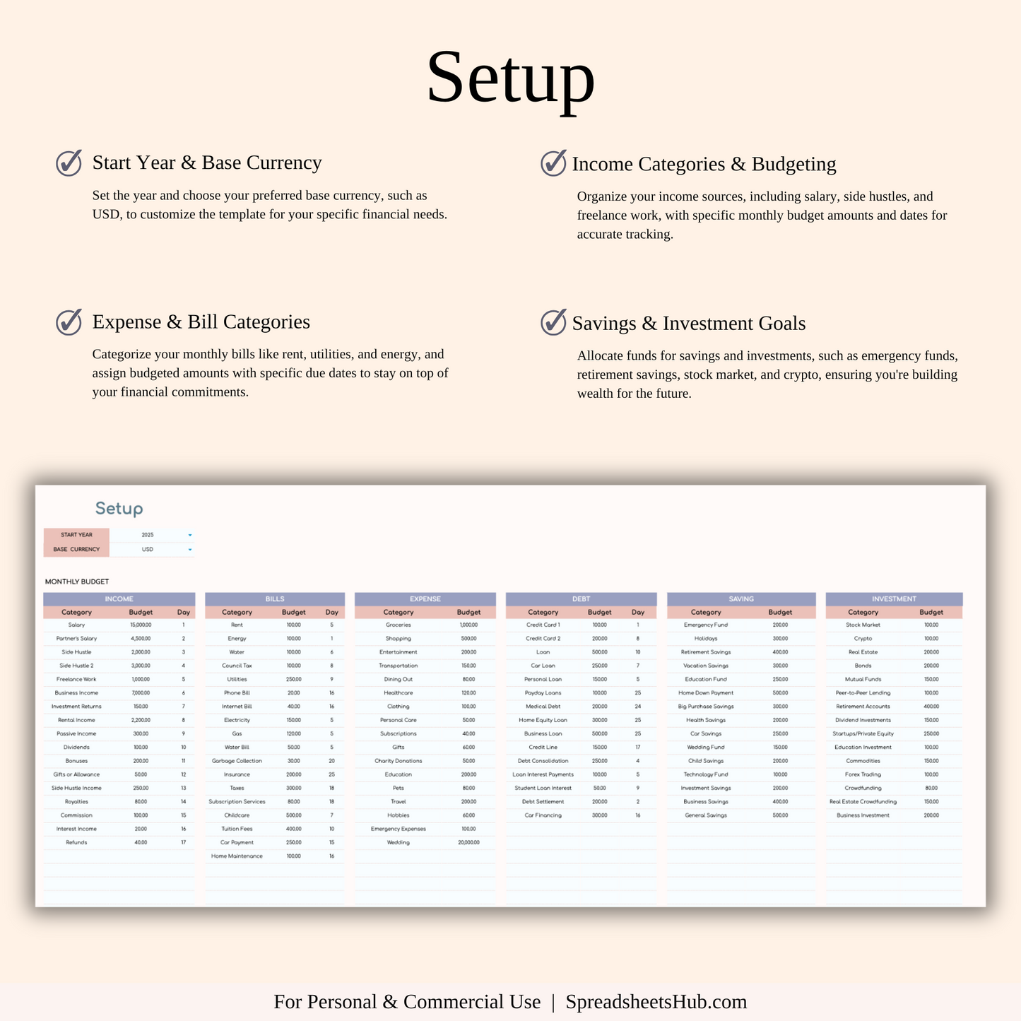 PLR - Annual Paycheck Budget Keyzai