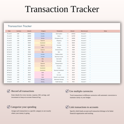 Annual Budget Spreadsheet Template in Excel & Google Sheets Keyzai