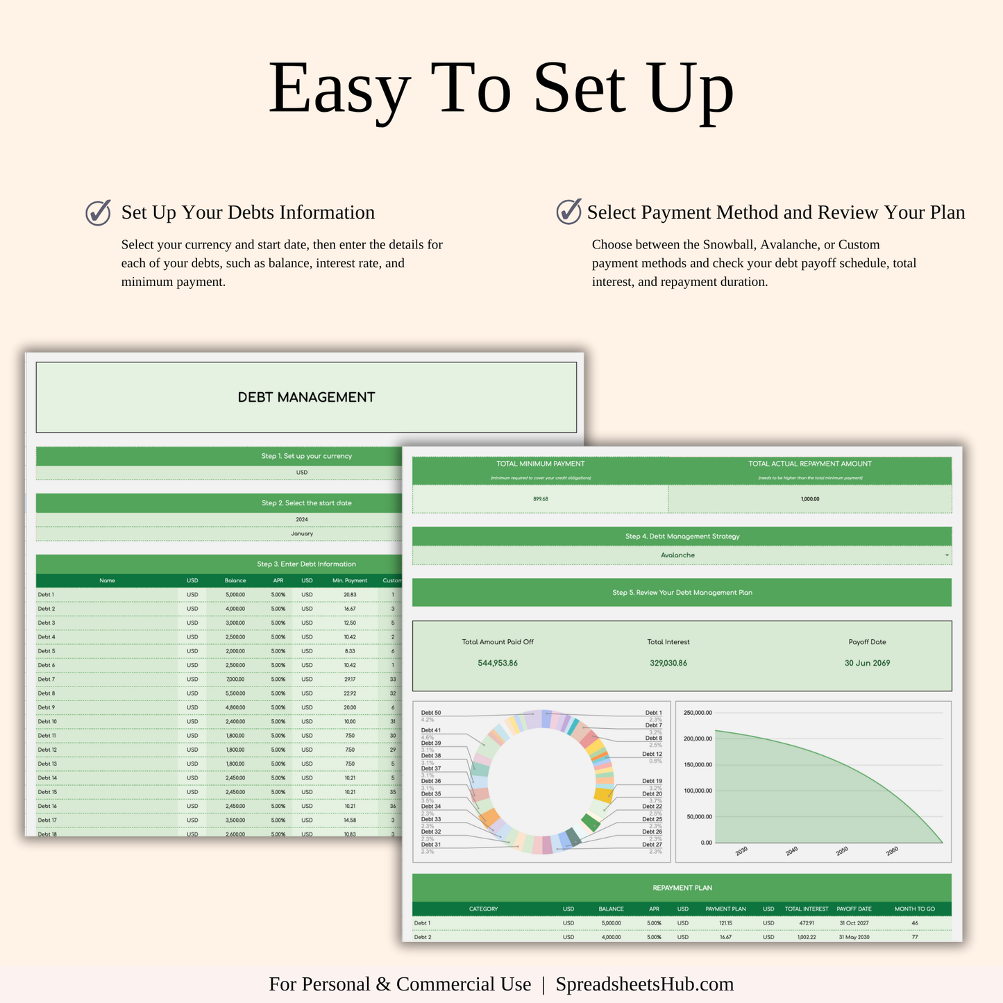 PLR - Debt Repayment Tracker (Green Theme) Keyzai