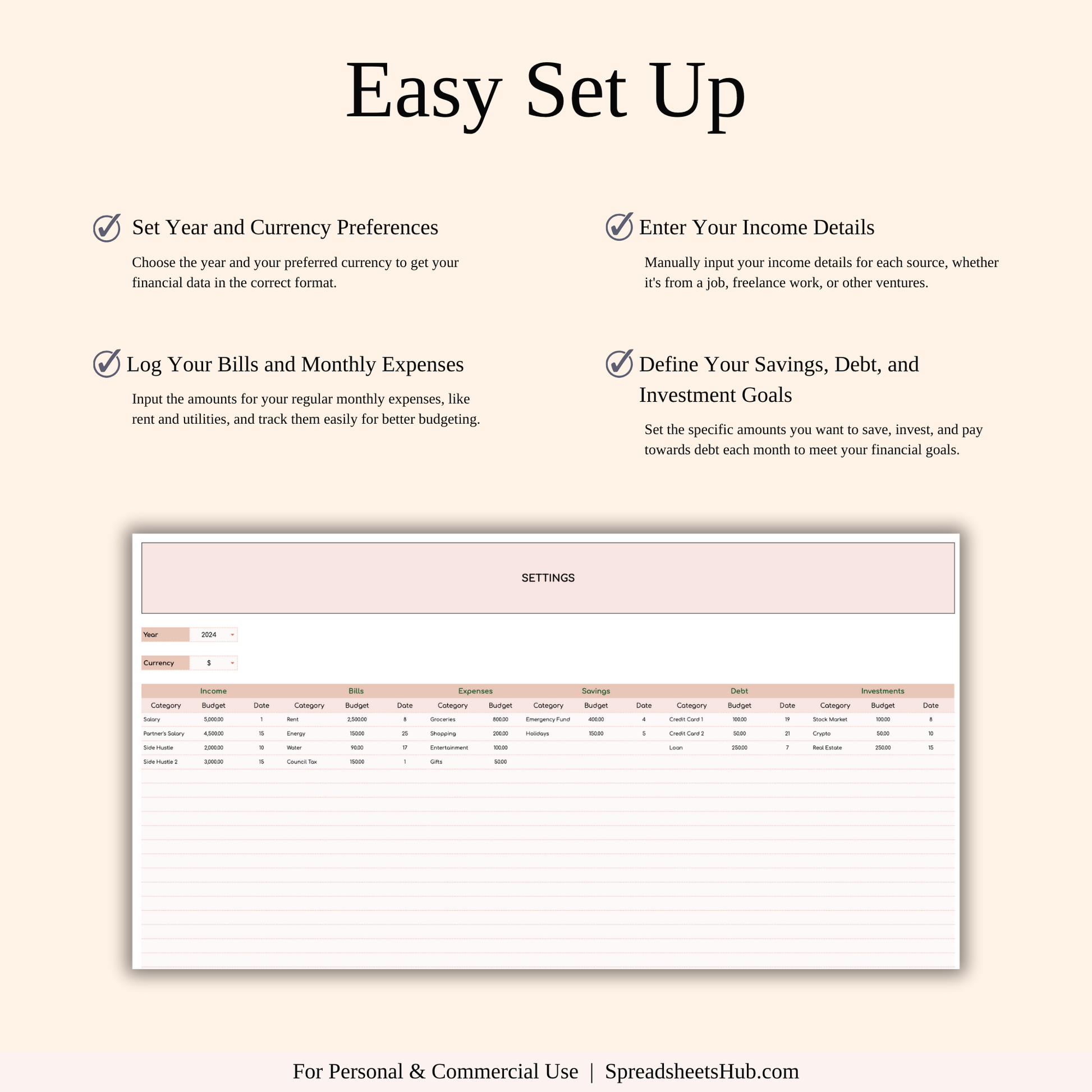 PLR - Bill Tracker Calendar Template (Elegant Theme) Keyzai