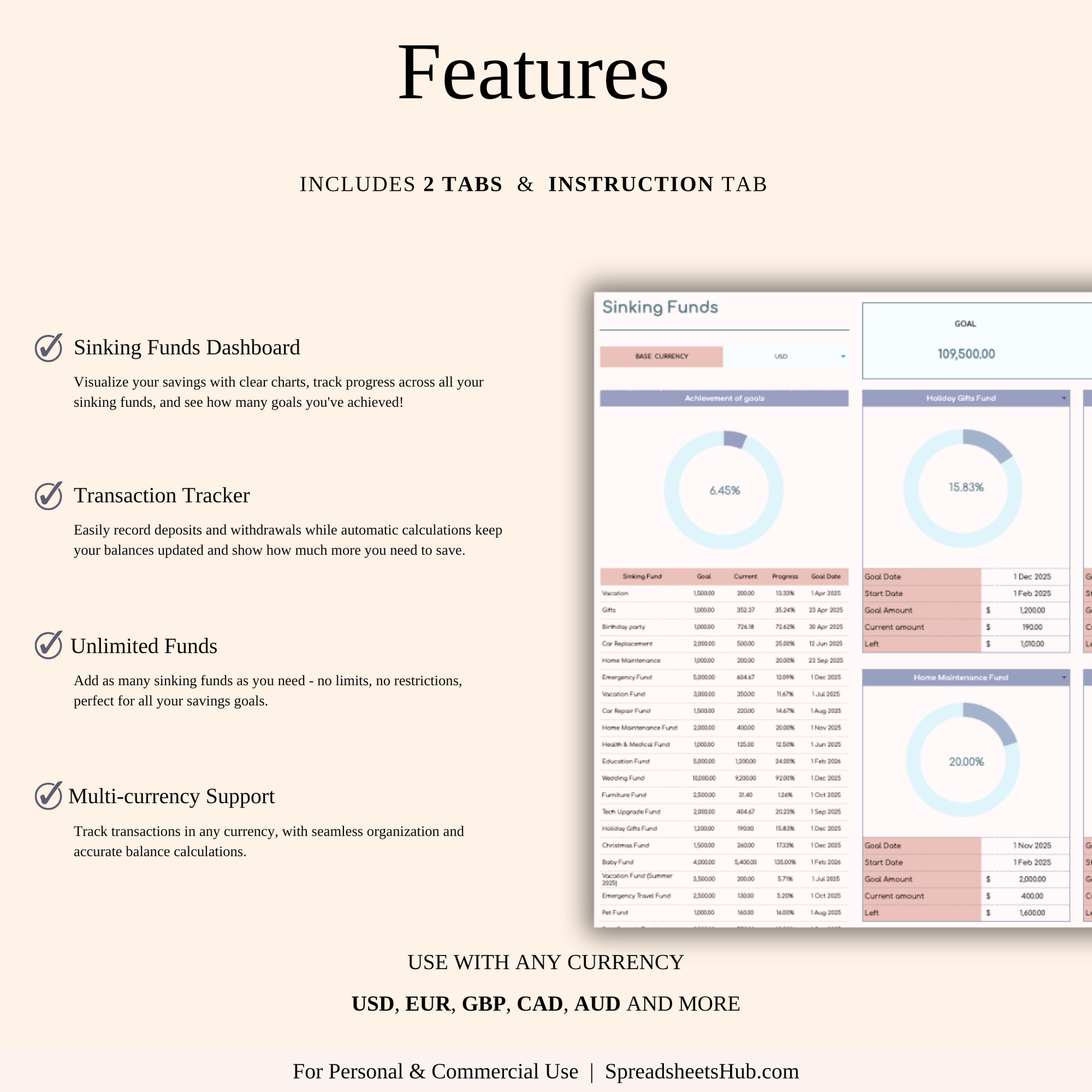 PLR - Sinking Funds Tracker Keyzai