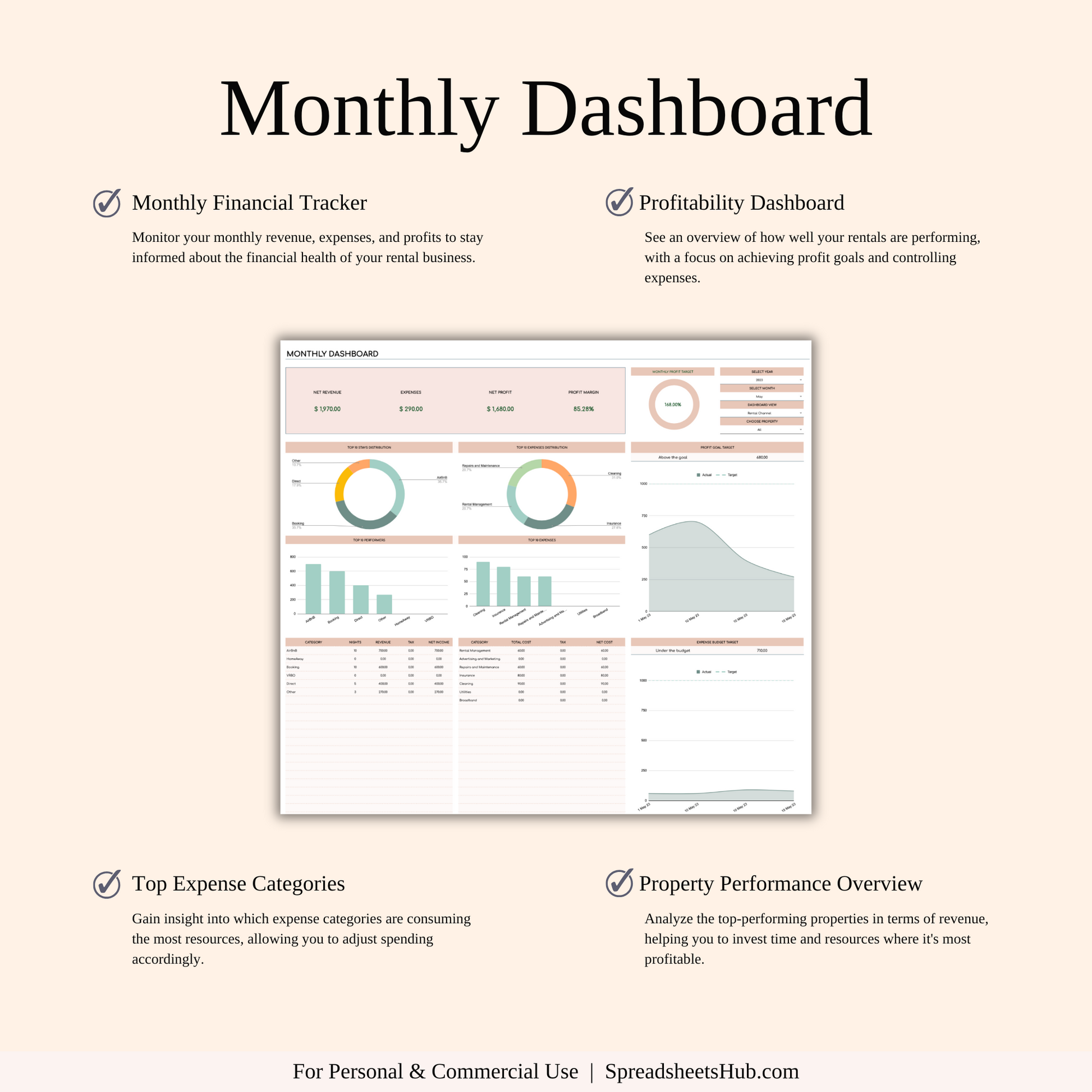 PLR - Airbnb Spreadsheet Template (Elegant Theme) Keyzai