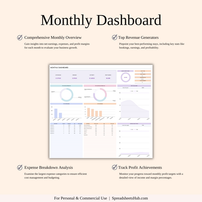 PLR - Rental Property Management Spreadsheet (Rainbow Theme) Keyzai