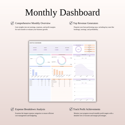 Rental Property Management Spreadsheet (Rainbow Theme) Keyzai