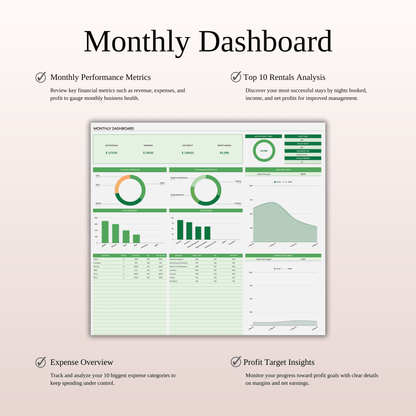 Zillow Property Management | Income & Expense Tracker (Green Theme) Keyzai