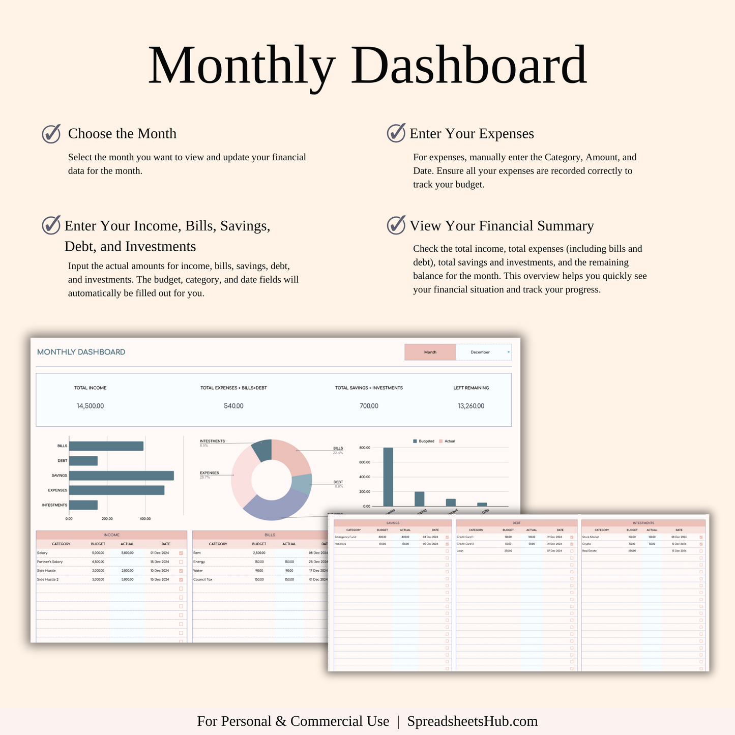 PLR - Bill Calendar Tracker Template Keyzai