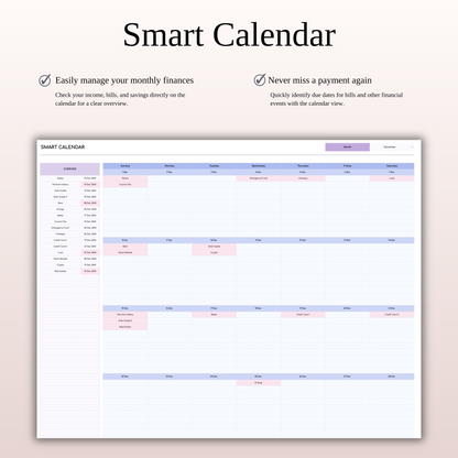 Bill Tracker Spreadsheet for Excel & Google Sheets (Rainbow Theme) Keyzai