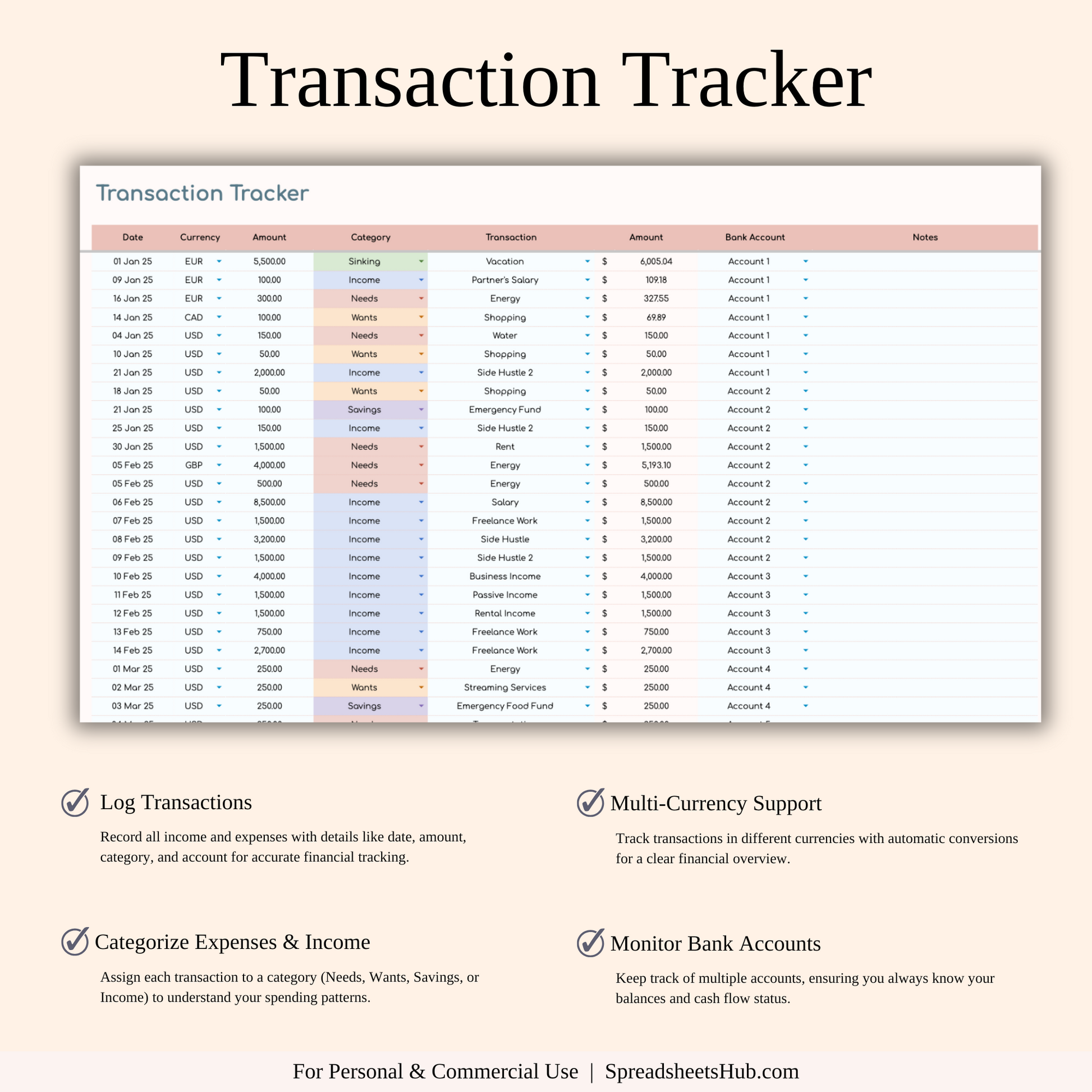 PLR - Annual 50/30/20 Budget Spreadsheet Template Keyzai
