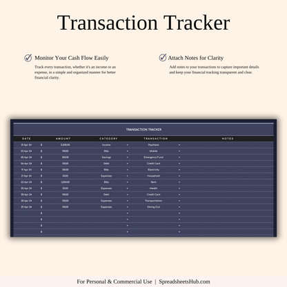 PLR - Budget Planner | Monthly Finance Tracker (Dark Theme) Keyzai
