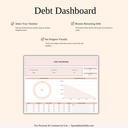 PLR - Debt Snowball Method Payoff Template (Elegant Mode) Keyzai