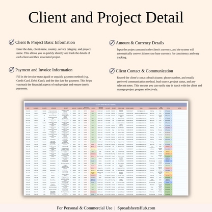 PLR - Client Tracker Spreadsheet Template Keyzai