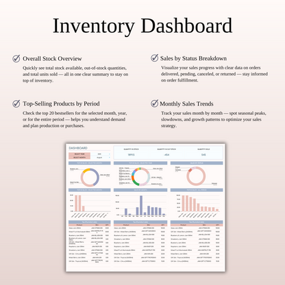 Inventory Tracker Spreadsheet Template for Google Sheets & Excel Keyzai