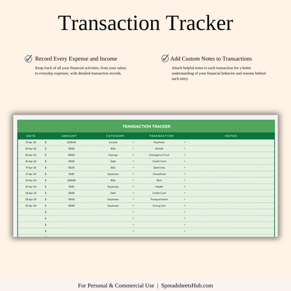 PLR - Simple Budget Planner (Green Theme) Keyzai