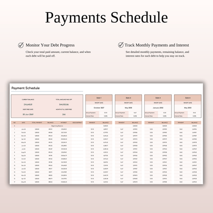Debt Payoff Planner & Tracker (Elegant Theme) Keyzai