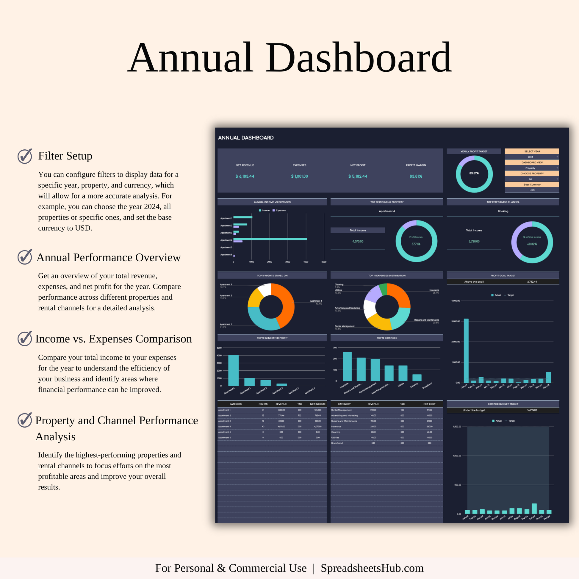 PLR - Ultimate Tool for Host Airbnb (Dark Theme) Keyzai