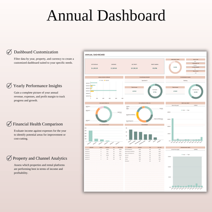 Zillow Property Tracker | Excel & Google Sheets for Hosts (Elegant Theme) Keyzai