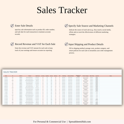 PLR - Etsy Seller Spreadsheet Template Keyzai