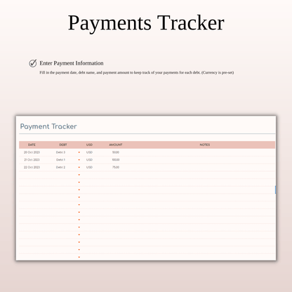 Debt Payoff Tracker Dashboard Template in Excel & Google Sheets Keyzai