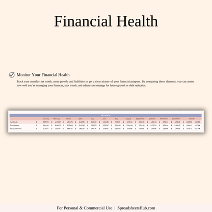 PLR - Net Worth Tracker Spreadsheet Keyzai