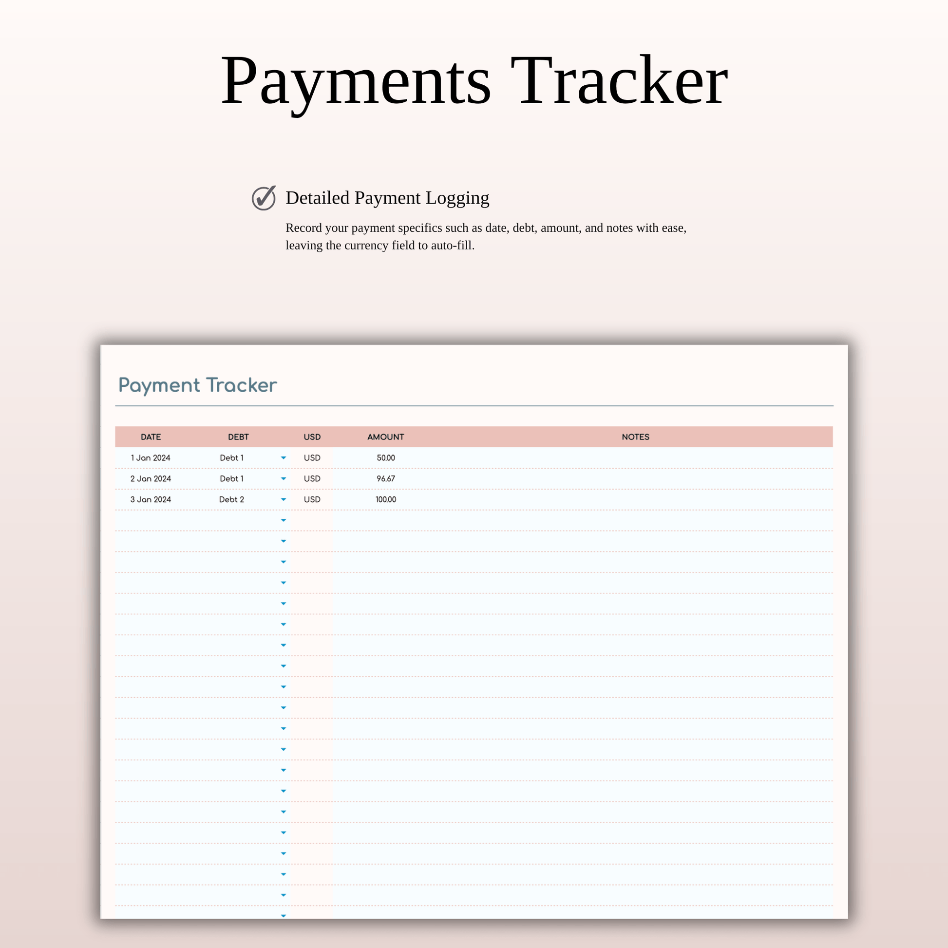 Debt Snowball Calculator Spreadsheet Template for Excel & Google Sheets Keyzai