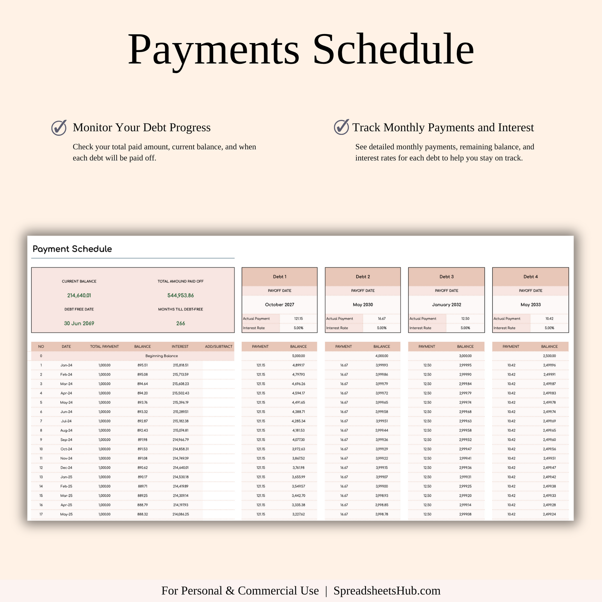 PLR - Debt Payoff Planner & Tracker (Elegant Theme) Keyzai